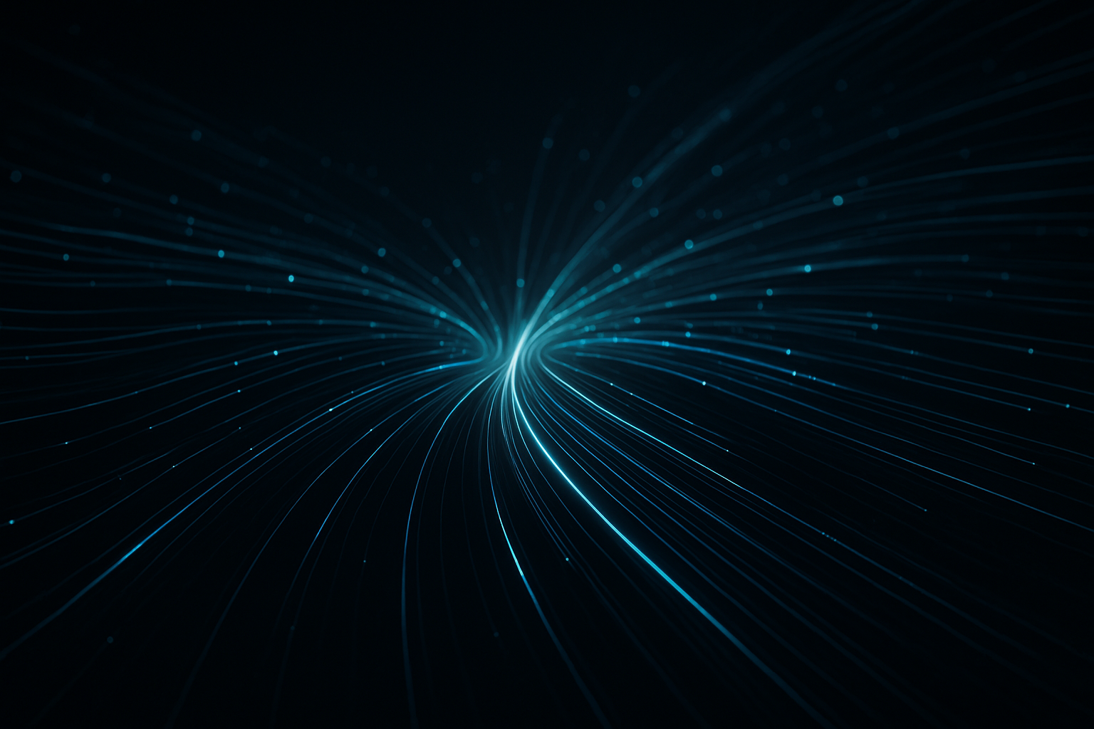 Abstract technology background with glowing blue data streams